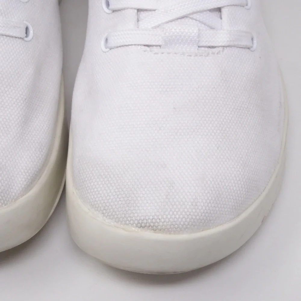 NOBULL Womens Canvas Trainer White Low Top Sneakers Size 7